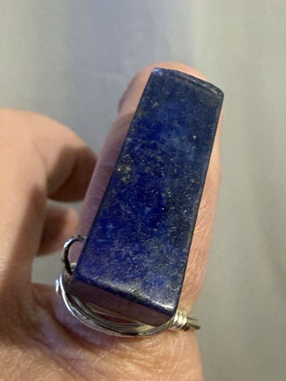 Sterling Forever Blue Lazuli Lapis Surrounded By Nest/Sterling Silver RingSz 6.5